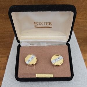 Vintage Foster Shirt Cuff Button Covers With Diamond Chips